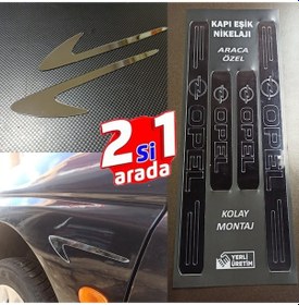 Resim Opel Combo Kapı Eşiği Set + Çamurluk Vent Krom Görsel 