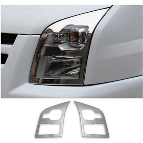 Resim Ford Transit Uyumlu Krom Far Çerçevesi 2 Parça 2006-2014 Paslanmaz Çelik 