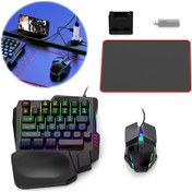 Resim Pubg Mobil Oyun Kiti 5in1 Bt5.3 Klavye Mouse Dönüştürücü Seti Pugb Seti 