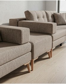 Resim Zeri Modüler Koltuk & Kanepe - Sütlü Kahve - 160 Sütlü Kahve 