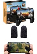 Resim Genel Markalar Vivo V30 Uyumlu Pubg Parmaklık Eldiveni + W11 Plus Oyun Konsolu Tetik Joystick Controller Gamepad 