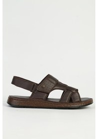 Resim Pierre Cardin Hakiki Deri Erkek Kahve Sandalet Pc-7331 Kahverengi 
