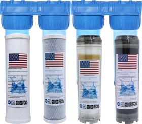 Resim Daire Ve Bina Girişi 4 Aşamalı Su Yumuşatma Cihazı (Kapaklı Spun - Blok - Reçine - Gac Plus) 