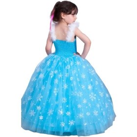 Resim Elsa Frozen Gelinlik Abiye-Kostüm 