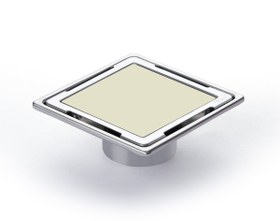 Resim Sukar Line/9 Krem Cam Izgaralı Paslanmaz Çelik Kasalı Yer Süzgeci - 10x10 cm 