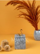 Resim MIARIK DESIGN & DEKORASYON Dekoratif Mermer Kare Detaylı Pamukluk 