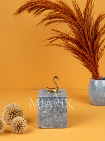 Resim MIARIK DESIGN & DEKORASYON Dekoratif Mermer Kare Detaylı Pamukluk 