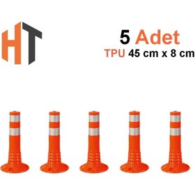 Resim Hayat Trafik 5'li Delinatör Seti 45 x 8 cm %100 TPU, Esnek Duba 