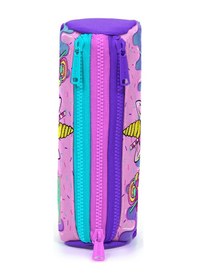 Resim Coral High Kids Pembe Mor Milkshake Dondurma Desenli Üç Bölmeli Kalem Çantası 22049 