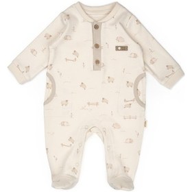 Resim Babycosy Organic Wear Bebek Tulum Şapka %100 Organik Pamuk , Bebek - Yenidoğan- Csy8182 Ekru 