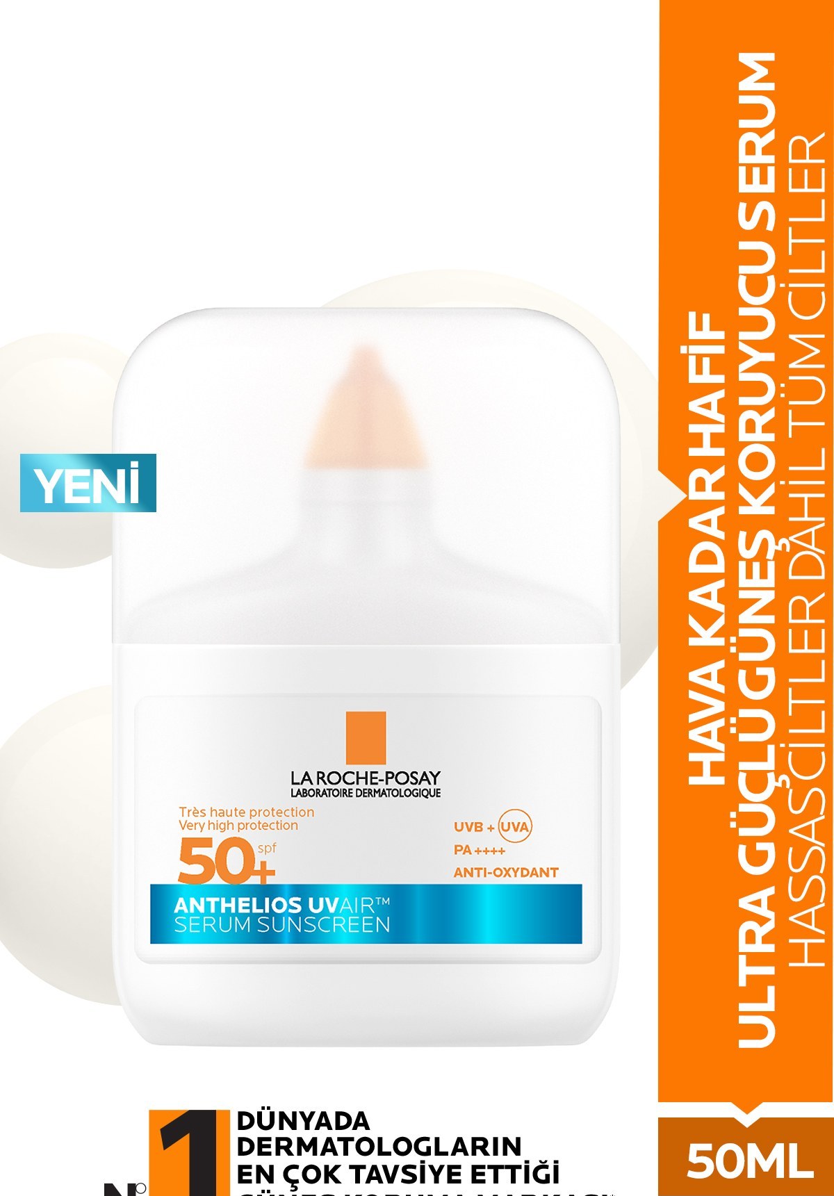 La Roche-Posay Anthelios Uv Air Serum Solaire Yüz Güneş Serumu SPF50+ Tüm Cilt Tipleri İçin Korumalı 50 ml Fiyatı ve Özelliklerı - Badem