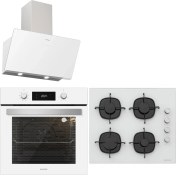 Resim Silverline Ankastre Set Beyaz Cam ( BO6504W01- CS5335W01 - 3457) 