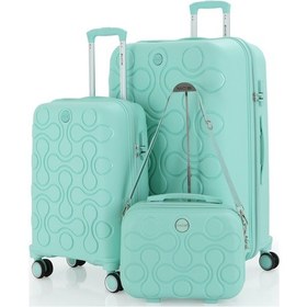 Resim Mçs Polipropilen 3lü Valiz Seti Büyük & Kabin & Makyaj V376 S23sy1000053-set 00190 Mint Yeşili 