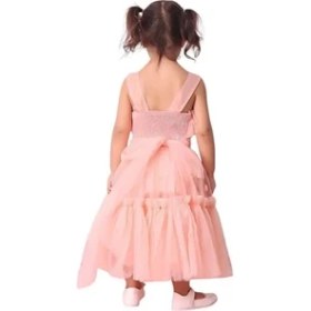 Resim Ahsenim Bebe Göğüs Fırfırlı Kız Çocuk Abiye Elbise 5-10 Yaş 