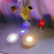 Resim Ahşap Tabanlı ve Kristal Difüzörlü USB ile Çalışan LED Gece Lambası - 3 Renk Değiştirme Modu, Düğme Kontrolü, Tatil Temalı Dekoratif Ortam Aydınlatması Ev için, Akvaryum, Masaüstü, DIY El Sanatları Projeleri, Yatak Odası İçin Gece Işığı 