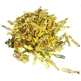 Resim 6.3 Uzun Erkek Sarı Fiş Pirinç Terminal Tırnaklı 300 Adet 