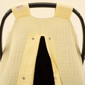 Resim Puset Örtüsü - Tek Taraflı - Sarı Muslin 