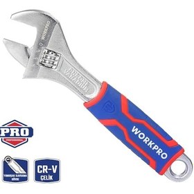 Resim Workpro Wp272011 200mm Cr-v Profesyonel Kurbağacık Anahtar Fr Wp272011 