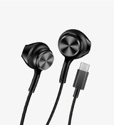 Resim Linktech Ekstra Bass Kablolu Kulaklık , Linktech H75 Siyah Type-c Mikrofonlu Metal Kablolu Kulaklık Universal 