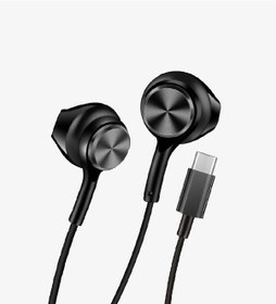 Resim Linktech Ekstra Bass Kablolu Kulaklık , Linktech H75 Siyah Type-c Mikrofonlu Metal Kablolu Kulaklık Universal 