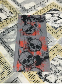 Resim Olympus plus GRİ SKULL SKELETON İSKELET Tasarımlı Motorcu Buff Maske Outdoor Boyunluk Unisex Bandana 
