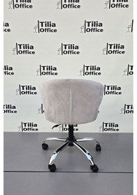 Resim Coket Çalışma Koltuğu Krom Yonca Ayak Krem 