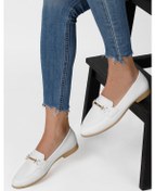 Resim Kadın Babet Zincir Tokalı Hafif Rahat Taban Şık Günlük Ayakkabı B 