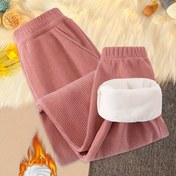 Resim JEANSWEST Kızlar için Polar Astarlı Kalın Kord Kumaş Pantolon - Esnek Bel, Rahat Kesim Kışlık Pantolon, Çocuklar için Sonbahar Kış Dış Mekan Oyunları ve Rahat Giyim, Mükemmel Dış Mekan 