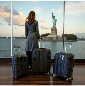 Resim Accord Kırılmaz Pp Valiz Siyah 3'lü Set Siyah 