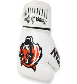 Resim Beyaz Kaplan-2 Model Desenli Boks Eldiveni 001 