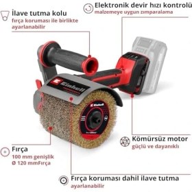 Resim Professional Akülü Eksantirik Zımpara Tp-Br 18/32 Li Bl-Solo Power X- (18 V, Kömürsüz, Maks. 3200 D/dak, Ø 120 mm Fırçalar Için, Pirinç Tel Fırça Dahil, Akü Dahil Değildir) 