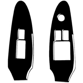 Resim Nissan 370z Z34 2009-2 İn 1 Araba Cam Kaldırma Paneli Dekoratif Etiket, Sağ Sürücü Siyah 1 Adet 