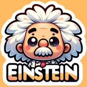 Resim MegaSticker Einstein Karikatür Araba, Motorsiklet, Kask, Laptop,cam Sticker 13x12 Cm 