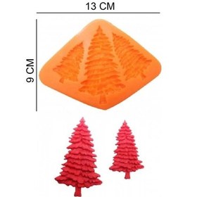 Resim Silikon Kalıp Yılbaşı Çam Ağacı 3 Lü Hg-068 Turuncu 