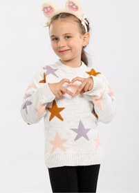 Resim Cloudy Kids Kız Çocuk Bisiklet Yaka Triko Kazak 