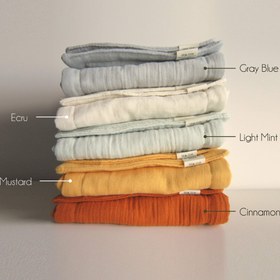 Resim 100% Muslin Cotton Canopy For Woodland House Montessori Bed - US Queen / Mustard 