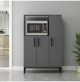 Resim Dekorosso Anova Çok Amaçlı Mikrodalga Fırın Dolabı Antrasit 