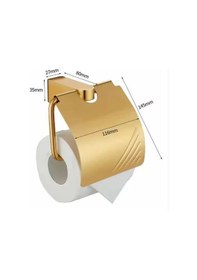 Resim Lüx Banyo Seti 7 Li Altın Rengi Çok Renkli 