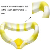 Resim Createtech Oculus Quest 2 Vr Gözlükler - Silikon Göz Kapakları, Ter Önleyici, Beyaz Sarı 