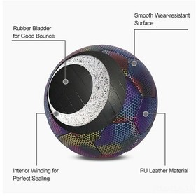 Resim Xindoker Reflektif Gece Işıkli Futbol Topu - 4 Numara, Pu+eva+lastik, 8-14 Yaş Arası, Deflateli Teslimat Çok Renkli 