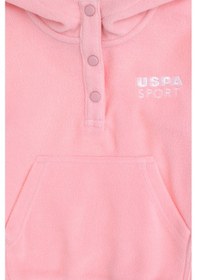 Resim U.S. Polo Assn. Kız Çocuk Pudra Kapüşonlu Sweatshirt 50291467-VR042 