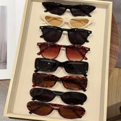 Resim 8 adet Moda Karışık Çerçeve Gözlük Seti Dayanıklı PC Malzeme Unisex Günlük Hayat Moda Aksesuarları için Mükemmel 