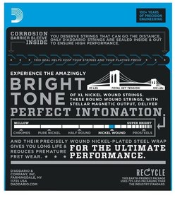 Resim D'Addario EXL110-7 XL Nickel 7 Telli Elektro Gitar Teli - Regular Light (10-59) 