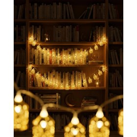 Resim Belle Fusion Mey Ithalat® Ev Dekoru Için Ramazan LED Işık Pilli Sıcak Sarı Cami Figürlü 