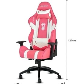 Resim Sevimle Store Cross Serisi Profesyonel Oyuncu Koltuğu, Ergonomik Tasarım, 180 Derece Ayarlanabilir Sırt Açısı, Kaliteli Sünger, 130KG Taşıma Kapasiteli Oyuncu Sandalyesi (Pembe) 