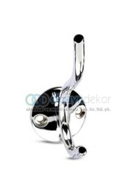 Resim Yoko Portmanto Askısı İkili Parlak Krom 92 38 75 Mm 