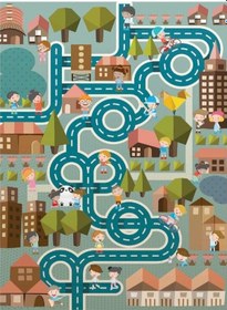 Resim Brillant Ipek Latex Kaymaz Taban Çocuk Halı-Way Hj11722.801-(160X 