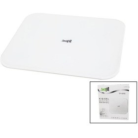 Resim Gizli Ekran -soft Beyaz Cam Zemin Dijital Baskül Terazi 180kg Sensör -led Ekran -oda Tf-1070 