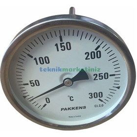 Resim 63 MM 300 C Derece 10 Cm Dalma Boylu Pizza Fırın Termometresi Pakkens 