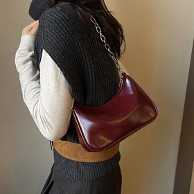 Resim Kadınlar için Rahat El Çantası - Kırmızı Zincir Askılı, Günlük Seyahat, Alışveriş ve Partiler için Mükemmel, Günlük Çanta|Zincir Askılı Çanta|Zipli Kapatma 